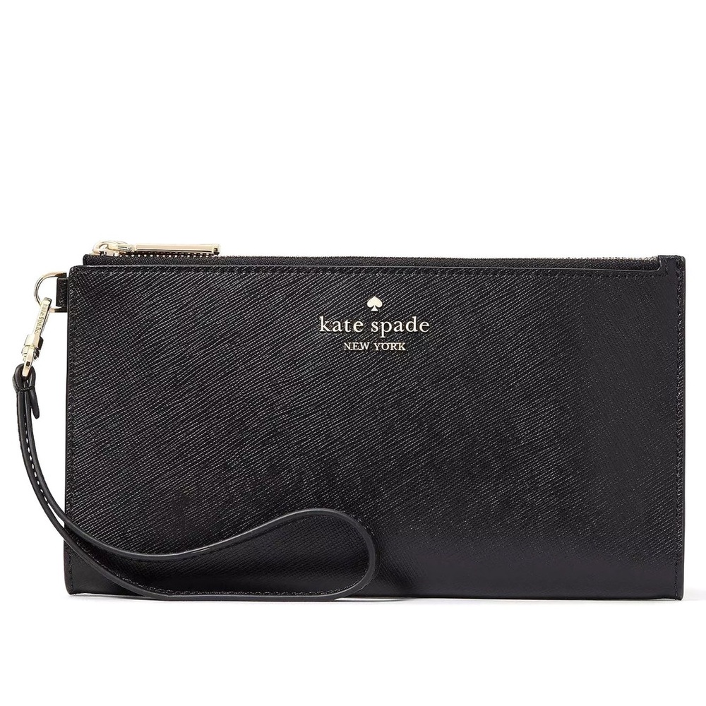 Kate Spade Black Saffiano Leather Wristlet Clutch